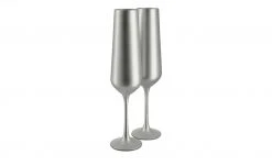 Peill+Putzler Sektkelch 200 ml, 2er Set Las Vegas | silberfarben Sektkelch 200 ml