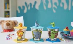 Mondial Shop 17 LEONARDO Kinder Trink - Set 9-tlg. Löwe / Krokodil / Elefant Bambini