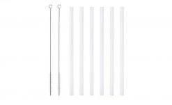 Glas-Trinkhalm-Set | klar gerade